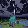 Minecraft but lightning randomly strikes